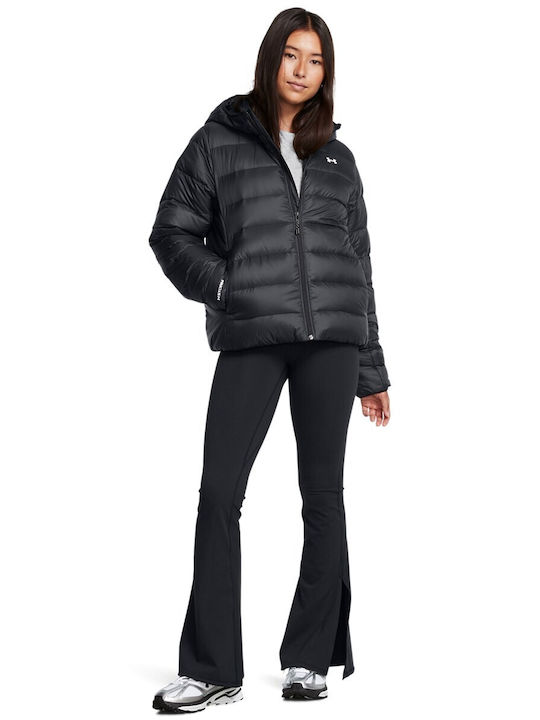 Women's Lifestyle Jacket for Winter with Hood Black