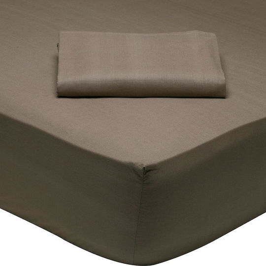 Das Home 1004 King Size 180x235+35εκ. με Λάστιχο Coffee Brown