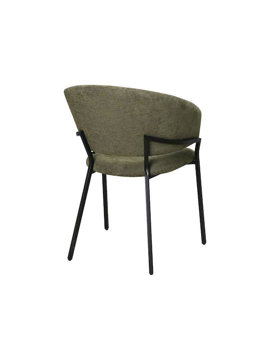 2411 Dining Room Fabric Chair Green 58x62x83cm 2pcs