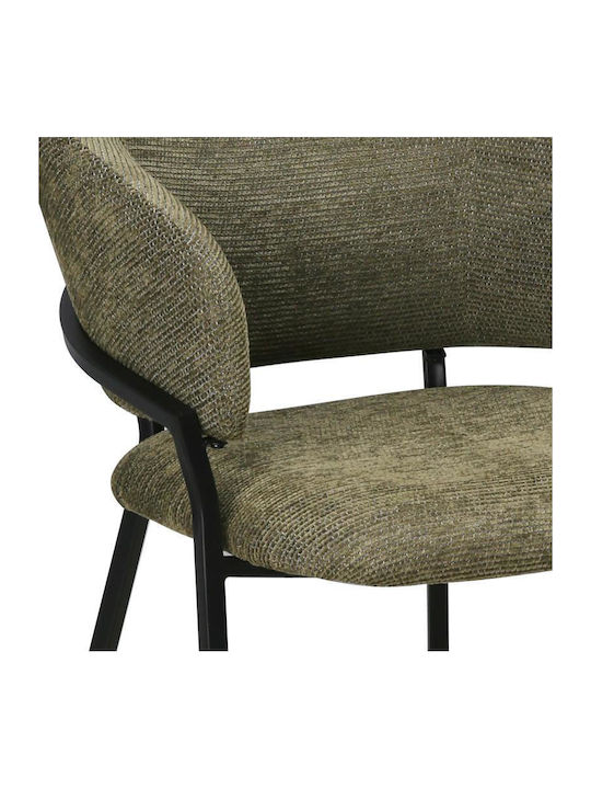 2411 Dining Room Fabric Chair Green 58x62x83cm 2pcs