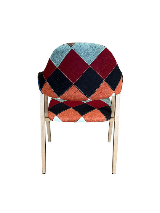 Solana Dining Room Fabric Chair Patchwork 51x51x81cm