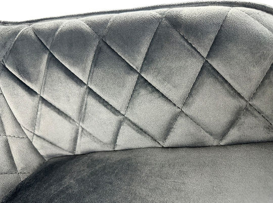 Florencia Scaune Sala de mese Catifelate Grey/Black 1buc 56x60x81buc