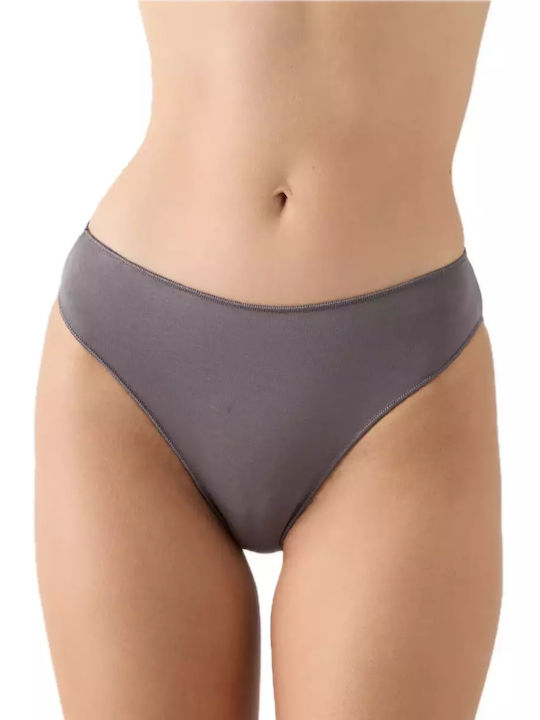 Fimelle Γυναικεία Brazil 2Pack χωρίς Ραφές Γκρι