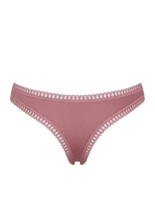 Βαμβακερά Women's String 3Pack with Lace Colorful