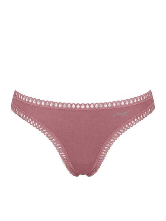 Βαμβακερά Women's String 3Pack with Lace Colorful