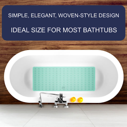 Bathtub Non-slip with Suction Cups Green 40x100εκ.