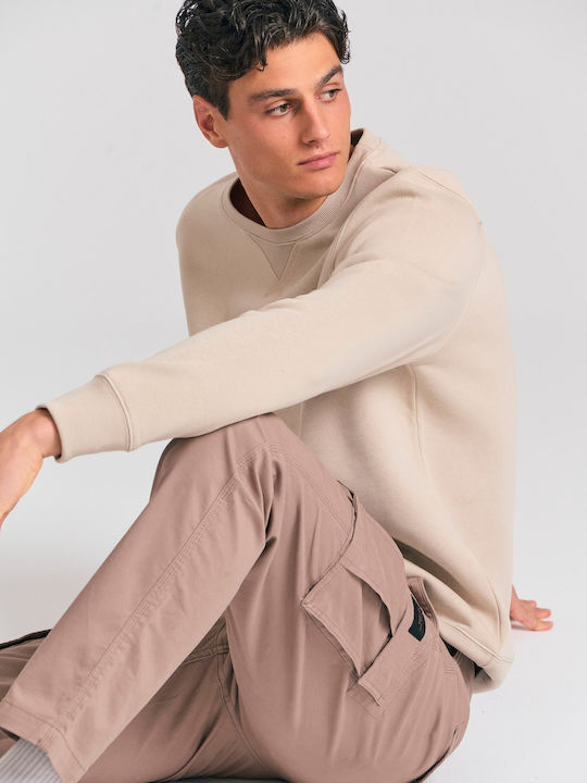 Trousers Cargo Elastic in Regular Fit Brown