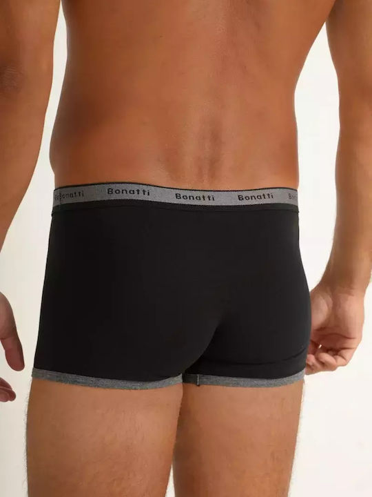 Herren Boxershorts Schwarz mit Mustern 1Packung
