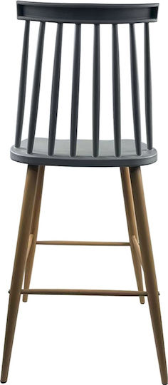 Scaune Bar Metal Encanta Grey/Natural 45x46x97buc