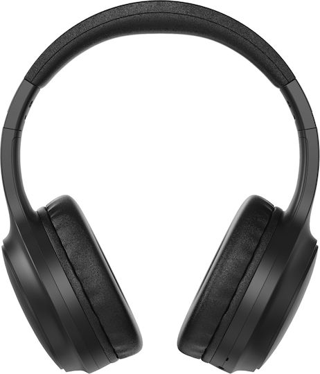 Powertech PT-1463 Ασύρματα / Ενσύρματα On Ear Ακουστικά με 30 ώρες Λειτουργίας Μαύρα