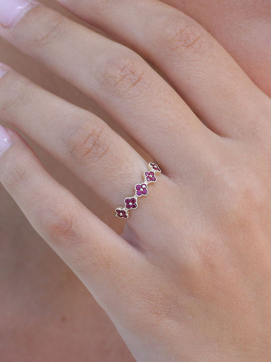 Damen Ring mit Zirkonia aus Gold 14K