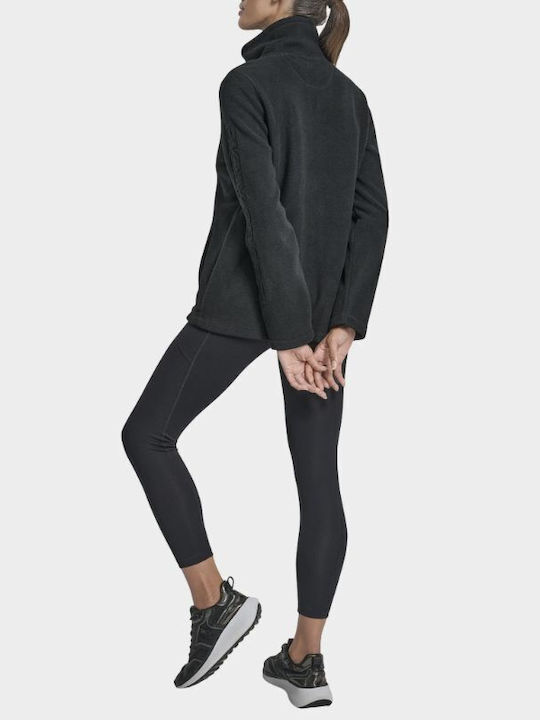 Fleece Jachetă de damă cu Fermoar Black