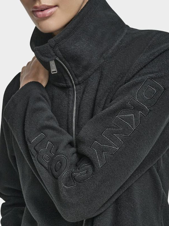 Fleece Jachetă de damă cu Fermoar Black