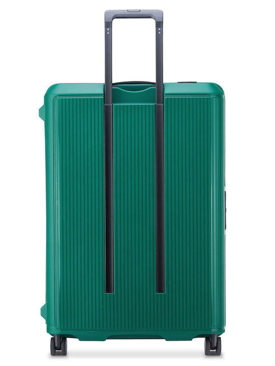 Securitech by Delsey Large Hard Stone Green Suitcase With 4 Wheels Height 76cm