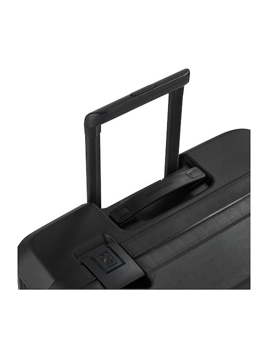 Securitech by Delsey Medium Travel Suitcase Stone Black with 4 Wheels Height 66.5cm