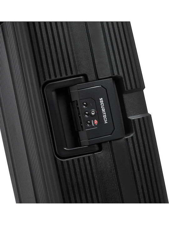 Securitech by Delsey Βαλίτσα Ταξιδίου Καμπίνας Σκληρή Stone Black με 4 Ρόδες Ύψους 55εκ.