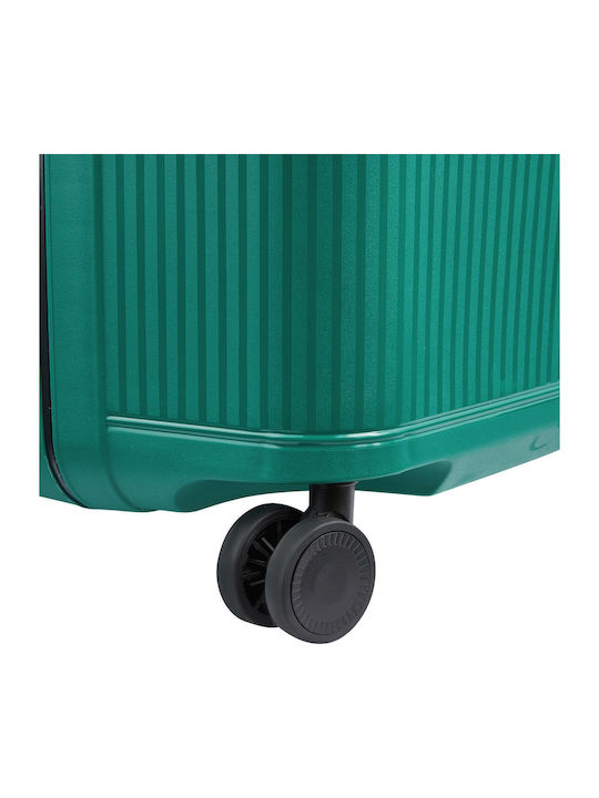 Securitech by Delsey Large Hard Stone Green Suitcase With 4 Wheels Height 76cm