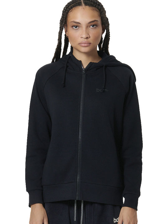 Women's Sweatshirt Jacket Hooded Black