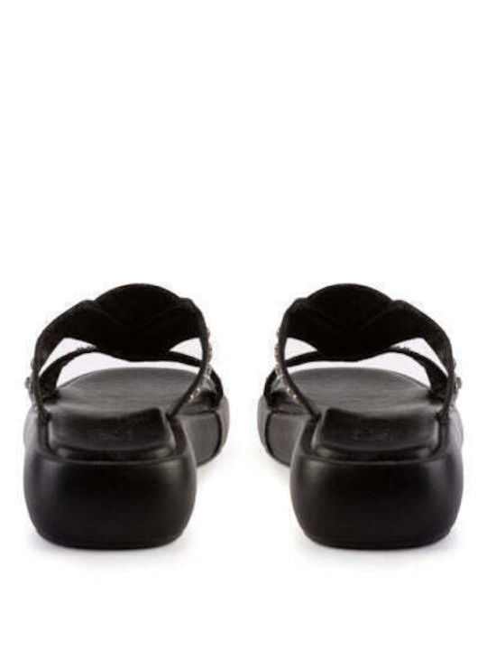 Women's Flat Sandals Anatomic Flatforms in Black Color
