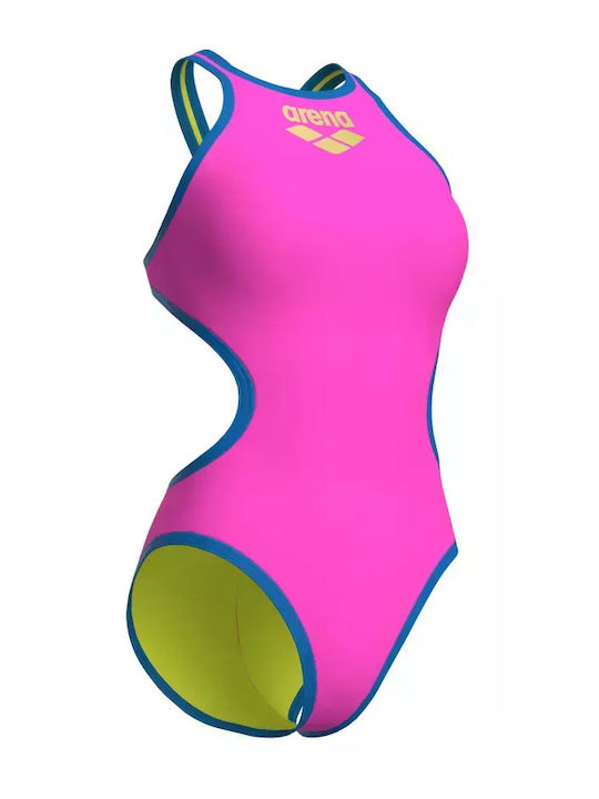 One Biglogo Activewear Swimsuit Fuchsia