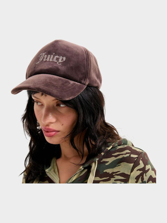 Καπέλο Juicy Couture Velour Diamante Baseball Cup Jcawh224702-193 Καφέ
