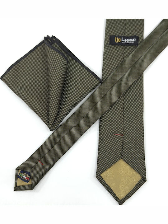 Legend Accessories Set de Cravată pentru Bărbați Monocromie în Culorea Verde Legend Accessories Set de Cravată pentru Bărbați Monocromie în Culorea Verde