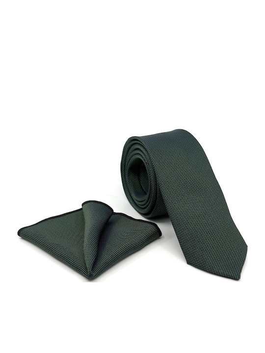 Legend Accessories Herren Krawatten Set Monochrom in Grün Farbe