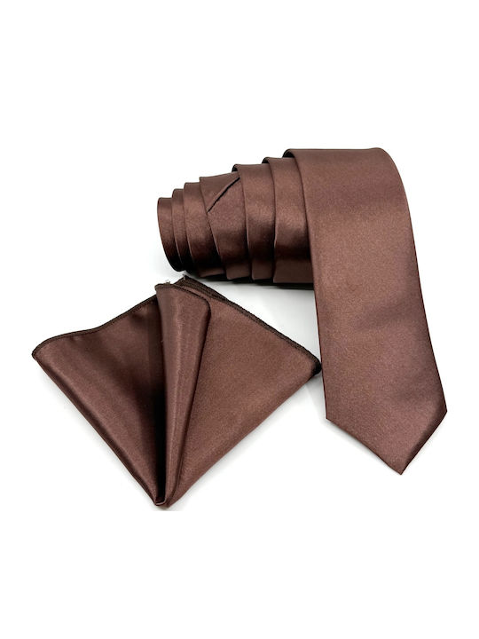 Legend Accessories Set Cravate Bărbați Monocromie În Culoare Maro