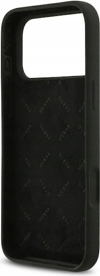 Guess Silicone Big 4g Script Umschlag Rückseite Silikon Schwarz (iPhone 17 Pro Max)