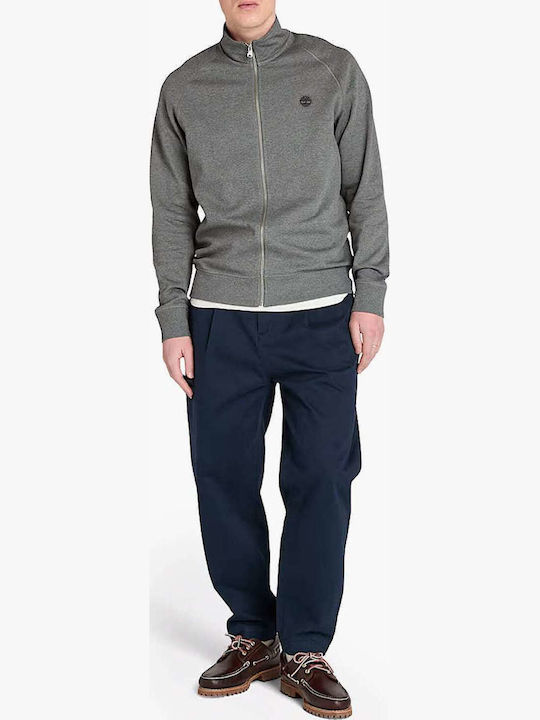 Men's Cardigan with Hood Gray
