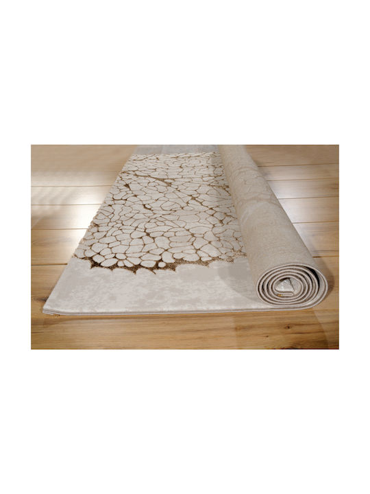Tzikas Carpets Creation 74300-260 Σετ Μοντέρνα Χαλιά Κρεβατοκάμαρας Μπεζ-χρυσο 342-0-335-74300-260 3τμχ