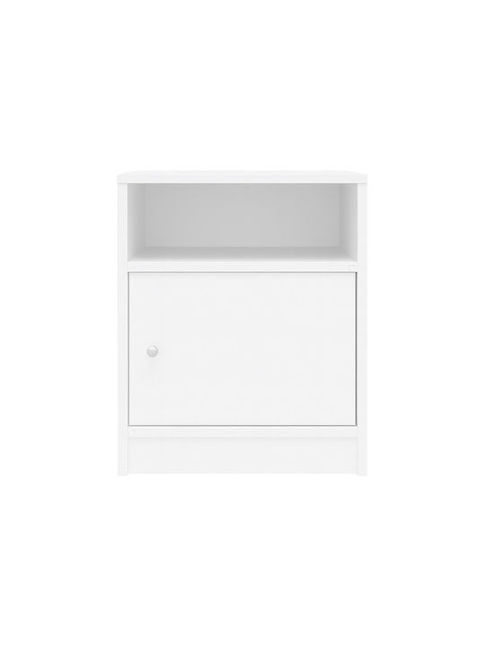 Bedside Table Foly Wooden White 40x40x50cm
