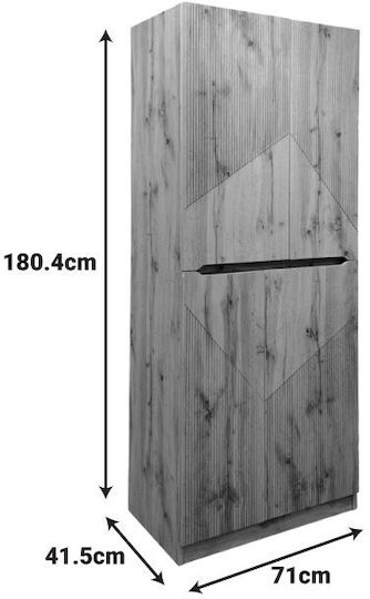 Дървен Обувна рафт Kebell 71x41.5x180.4см