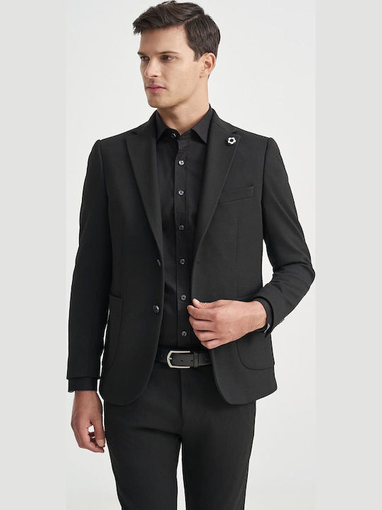 Men's Suit Jacket Slim Fit Black