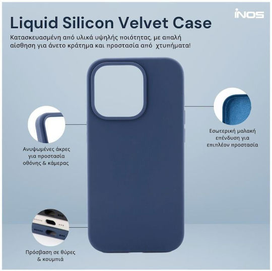 iNOS Samsung Back Cover Silicon Albastru marin (Galaxy A56)