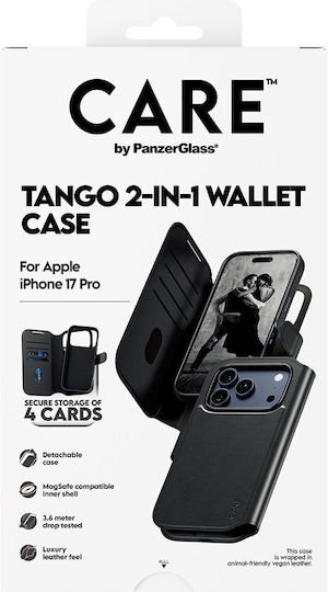 CARE by PanzerGlass Leather / Plastic Wallet Black (iPhone 18 Pro / 17 Pro)