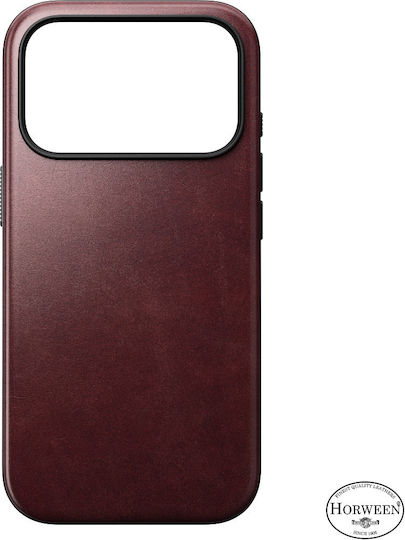 Nomad 360 Full Cover Leather / Silicone 0.85mm With Burgundy Neck Strap (iPhone 17 Pro)