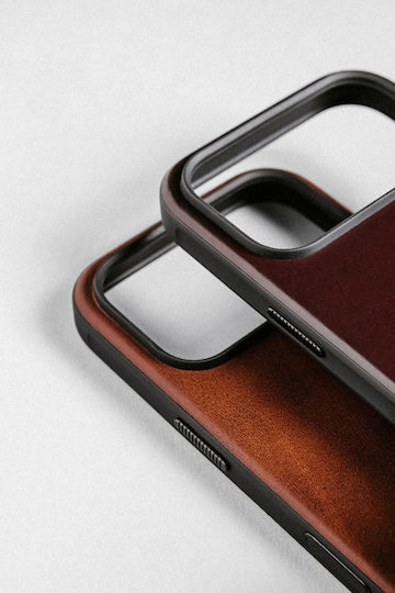 Nomad 360 Full Cover Leather / Silicone 0.85mm With Burgundy Neck Strap (iPhone 17 Pro)