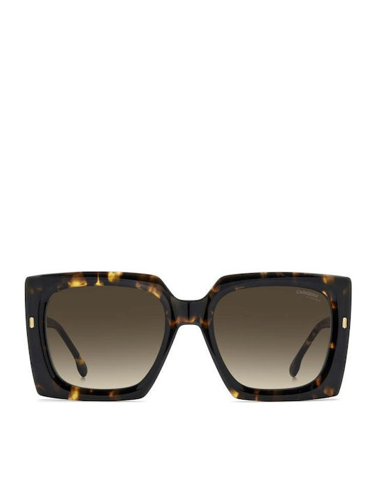Carrera Damen Sonnenbrillen mit Brauner Schildkröte Horn umrandetem Rahmen und Gray Verlaufsfarbe Gläser 3072/S 086/HA