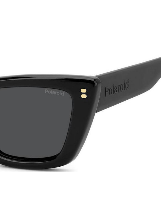 Polaroid Women’s Sunglasses With Black Horn-Rimmed Frame And Grey Lens PLD6242/S/X 807/M9