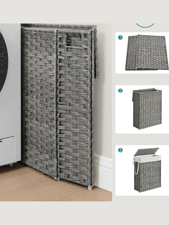 Songmics Καλάθι Απλύτων 55lt με Καπάκι 46x20x61cm