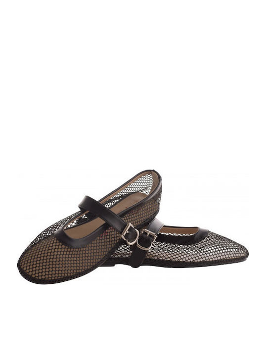 Damen Ballerinas Schwarz