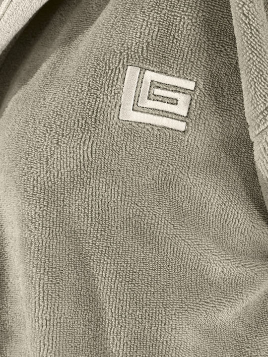 Guy Laroche Monogram Μπουρνούζι με Κουκούλα Khaki