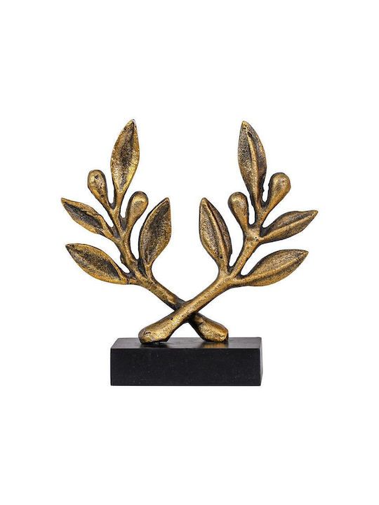 Decorativ Metalic Frunză Fylliana Fl76902 Aurie Antichizată 18x6x18cm