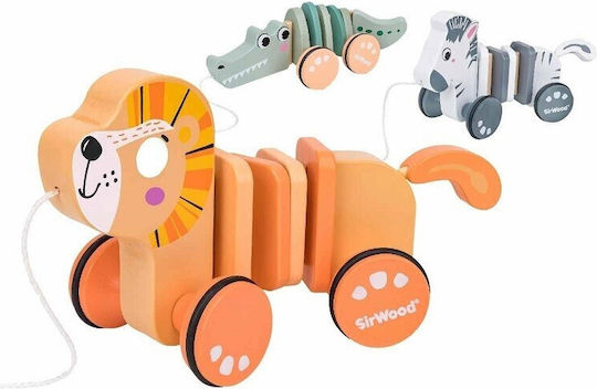 Globo Pull-Along Toy made of Wood for 10++ Months (Various Designs/Assortments of Designs) 1pc
