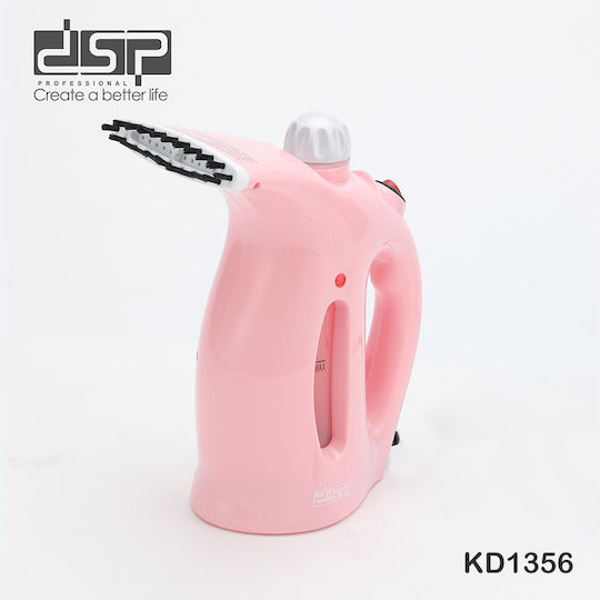 DSP KD1356 Kleiderdampfer Hand 800W mit Behälter 280ml Rosa