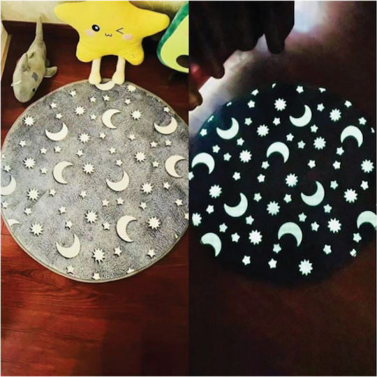 Kids Synthetic Rug Stars Round 80cm