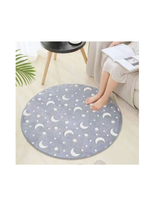 Kids Synthetic Rug Stars Round 80cm