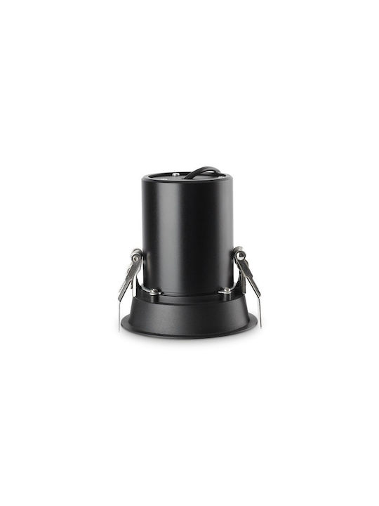 Ideal Lux Metallic Frame for Spot Built-in LED and Warm White Light Black 11x11cm. 1pcs