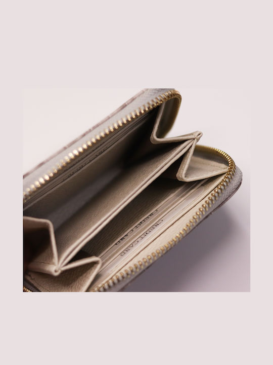 Small Leather Women's Wallet Cards Beige